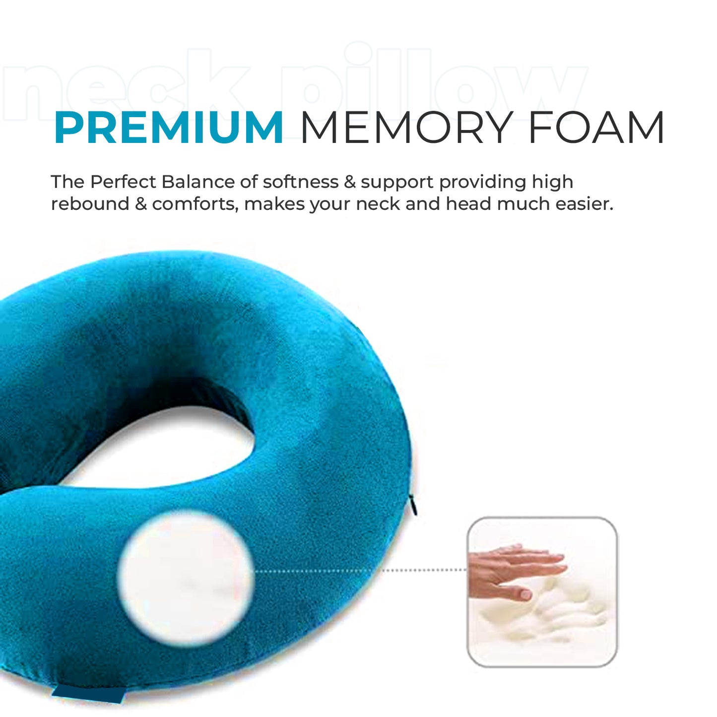 Snoringz Memory Foam Travel Neck Pillow