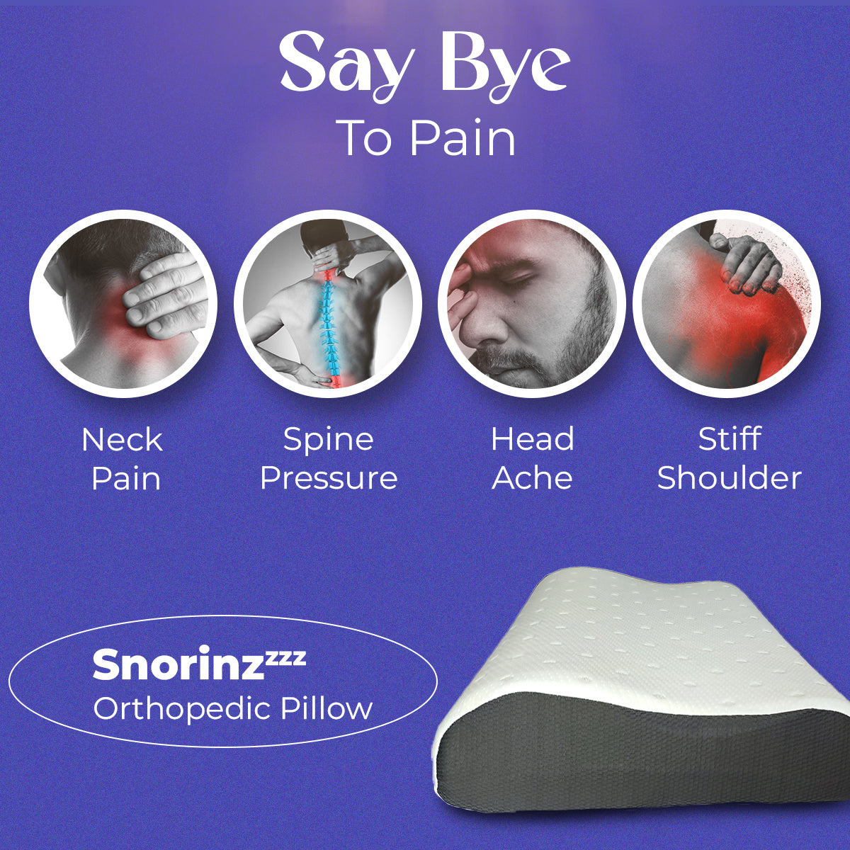 SnoringZ Contour Memory Foam Pillow