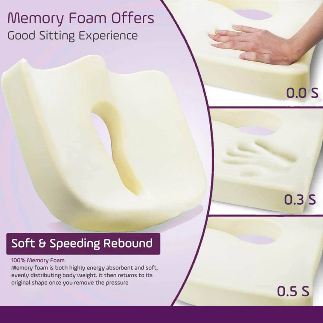 Long U Coccyx Cushion with Memory Foam